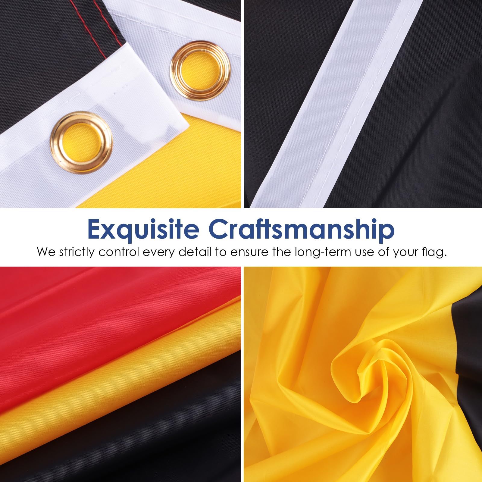 AhfuLife flag with brass eyelets for secure hanging on standard poles.