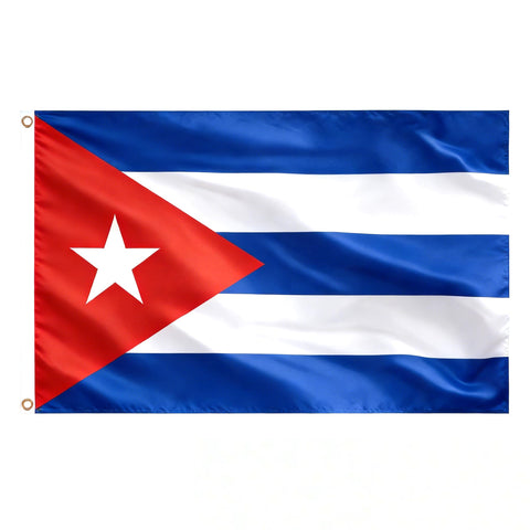 AhfuLife Cuba flag 3x5 ft outdoor flag for parades with vivid colors