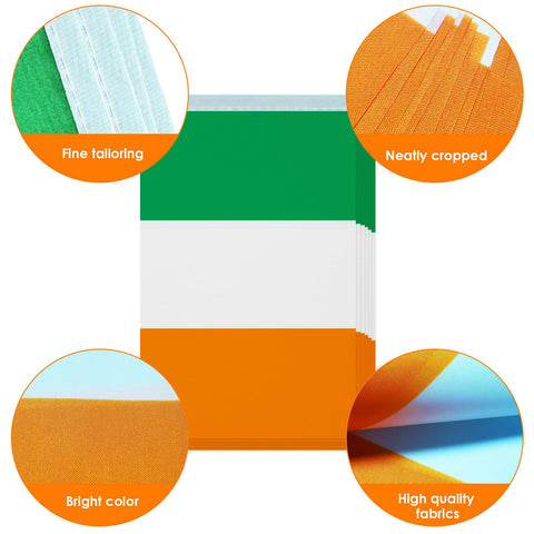 Double-sided Irish flags by AhfuLife for versatile visibility.