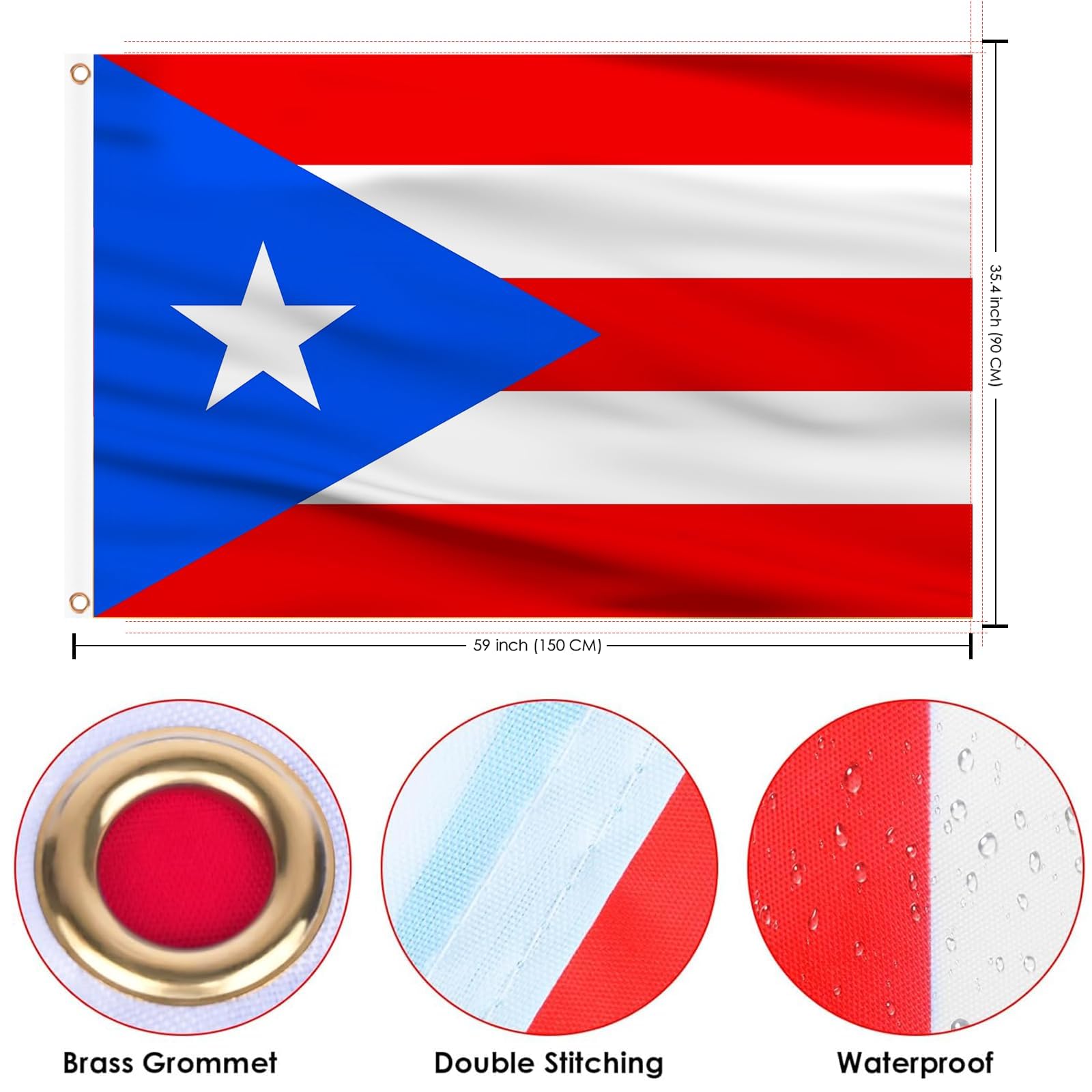 AhfuLife double-sided flag ensures visibility from both sides during events.