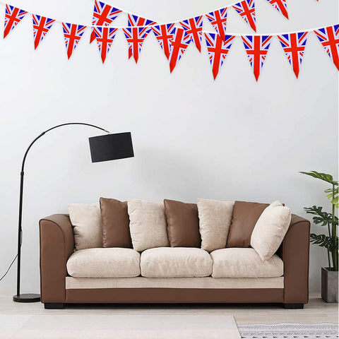 AhfuLife waterproof polyester bunting withstands rain for outdoor decorating.