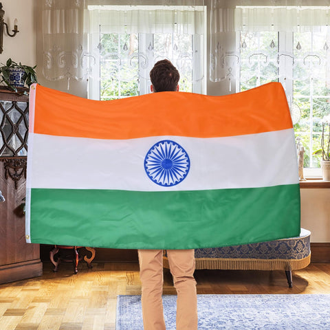 AhfuLife India flag canvas header ensures sturdy attachment