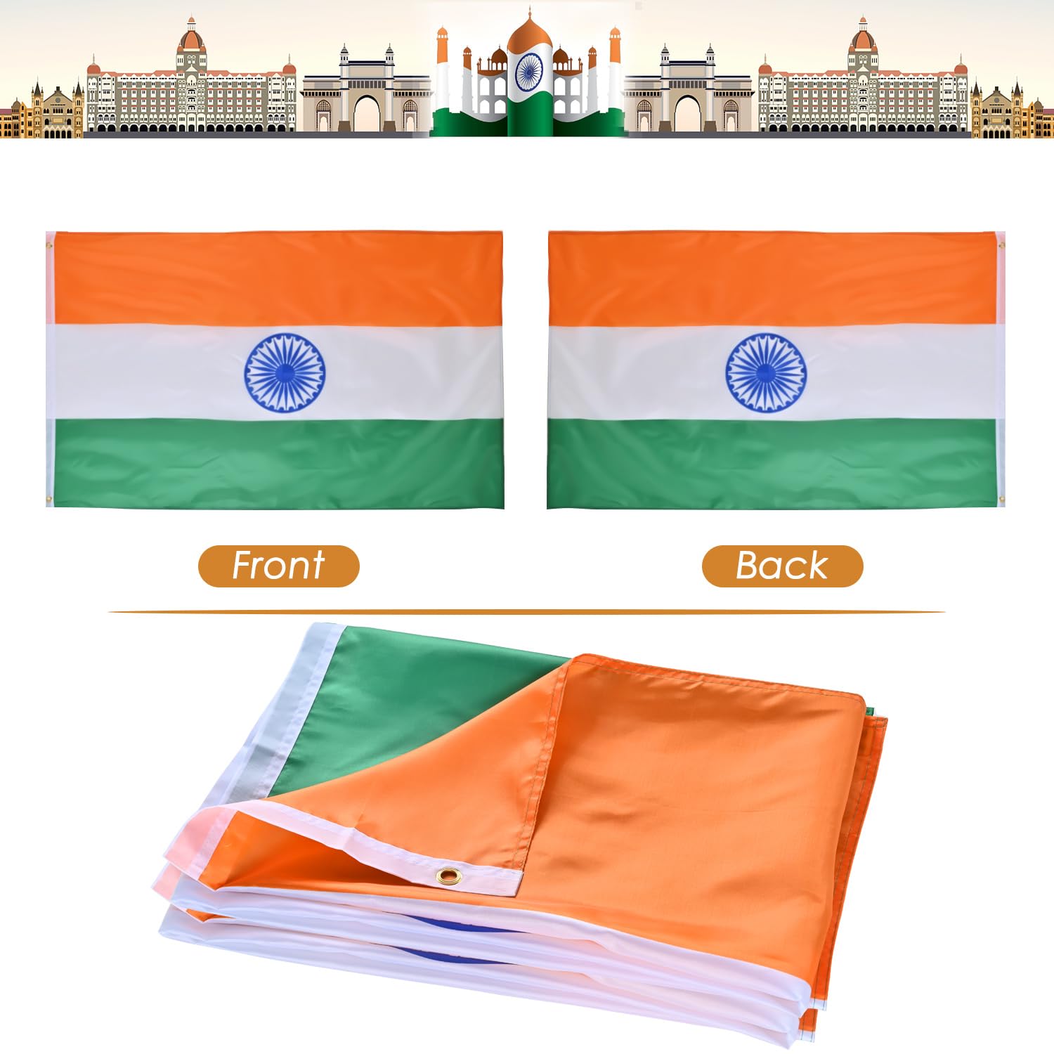 AhfuLife India flag wall-mount ready for quick display