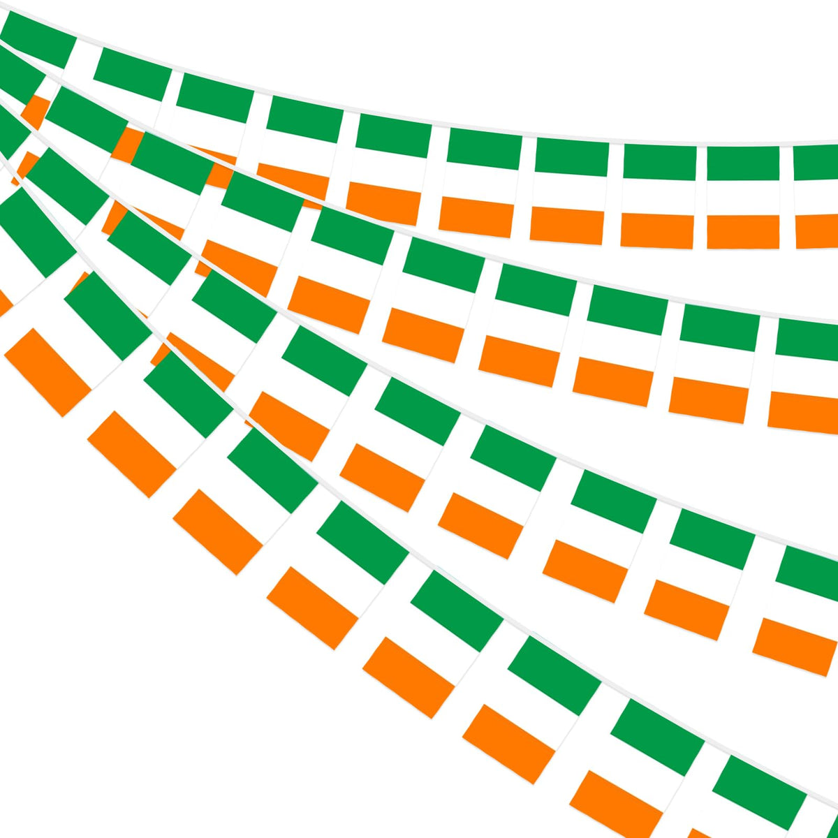 AhfuLife Irish flag bunting banner for outdoor or indoor celebrations.
