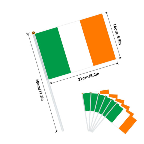 AhfuLife Irish flag green white orange colors stay bright for long-lasting decor.