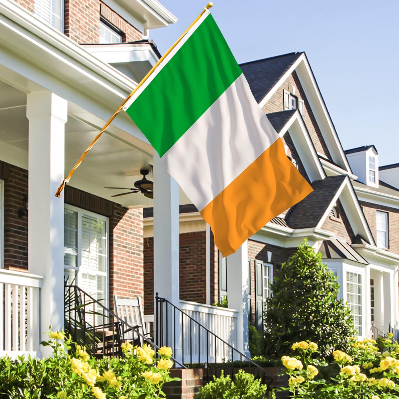 Outdoor-ready flag stands up to weather while maintaining bright colors.