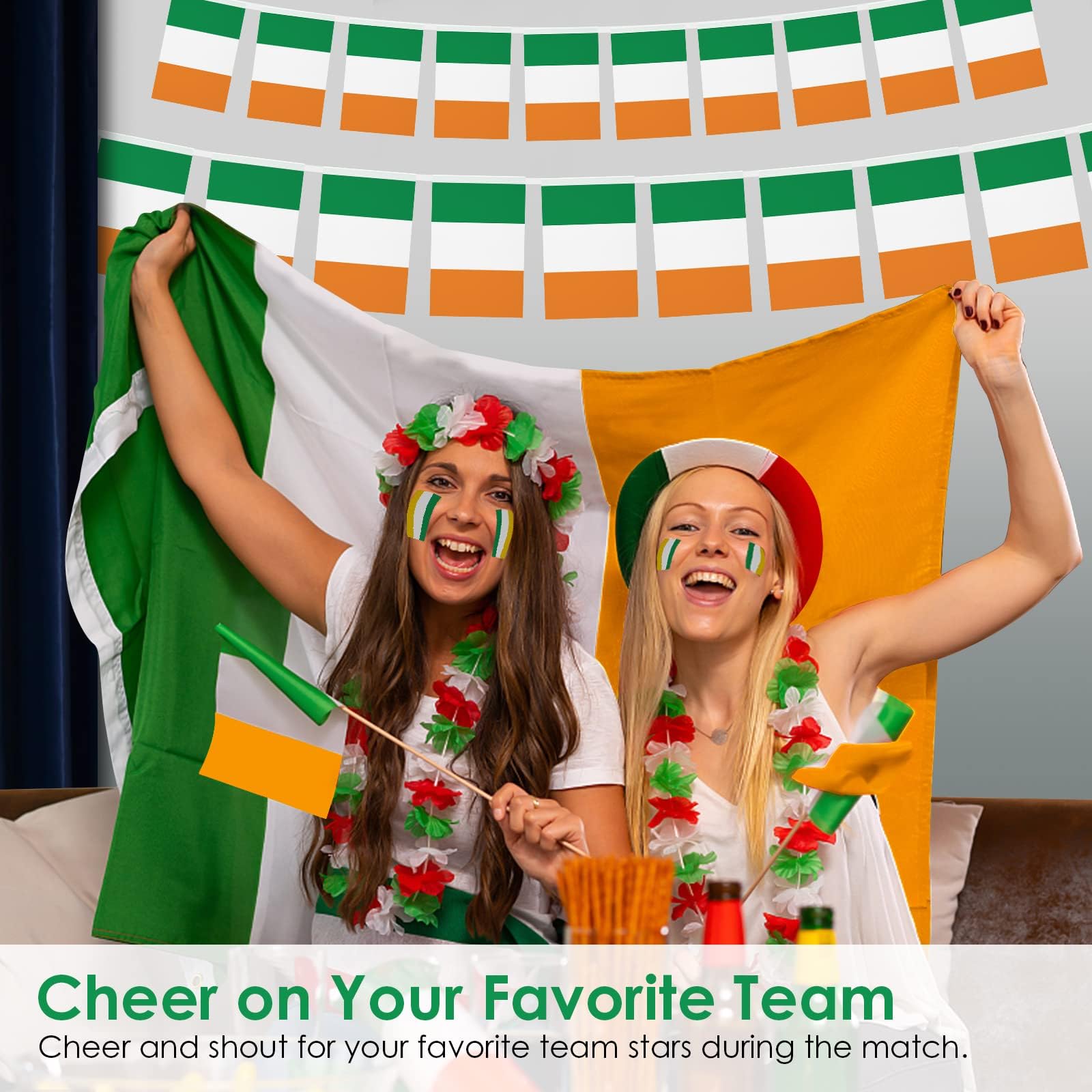 St Patrick's Day decor that brightens entryways, patios, and bar areas.