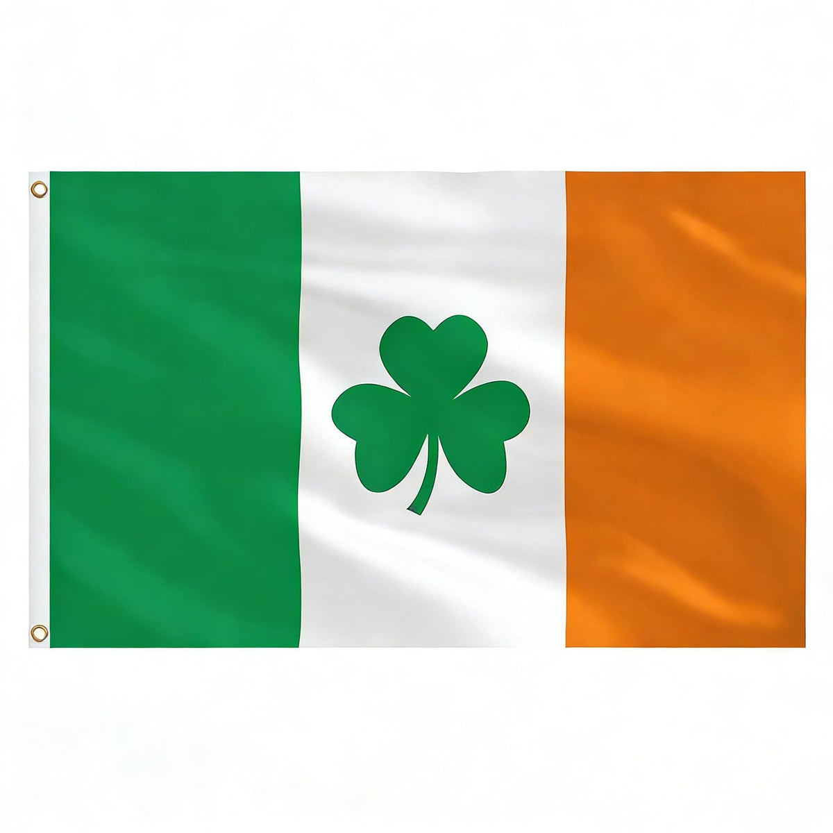 AhfuLife Irish Shamrock Flag 3x5ft for vibrant outdoor or indoor St Patrick's Day display.