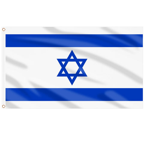 AhfuLife Israel flag 3x5ft double-side with brass eyelets for outdoor display
