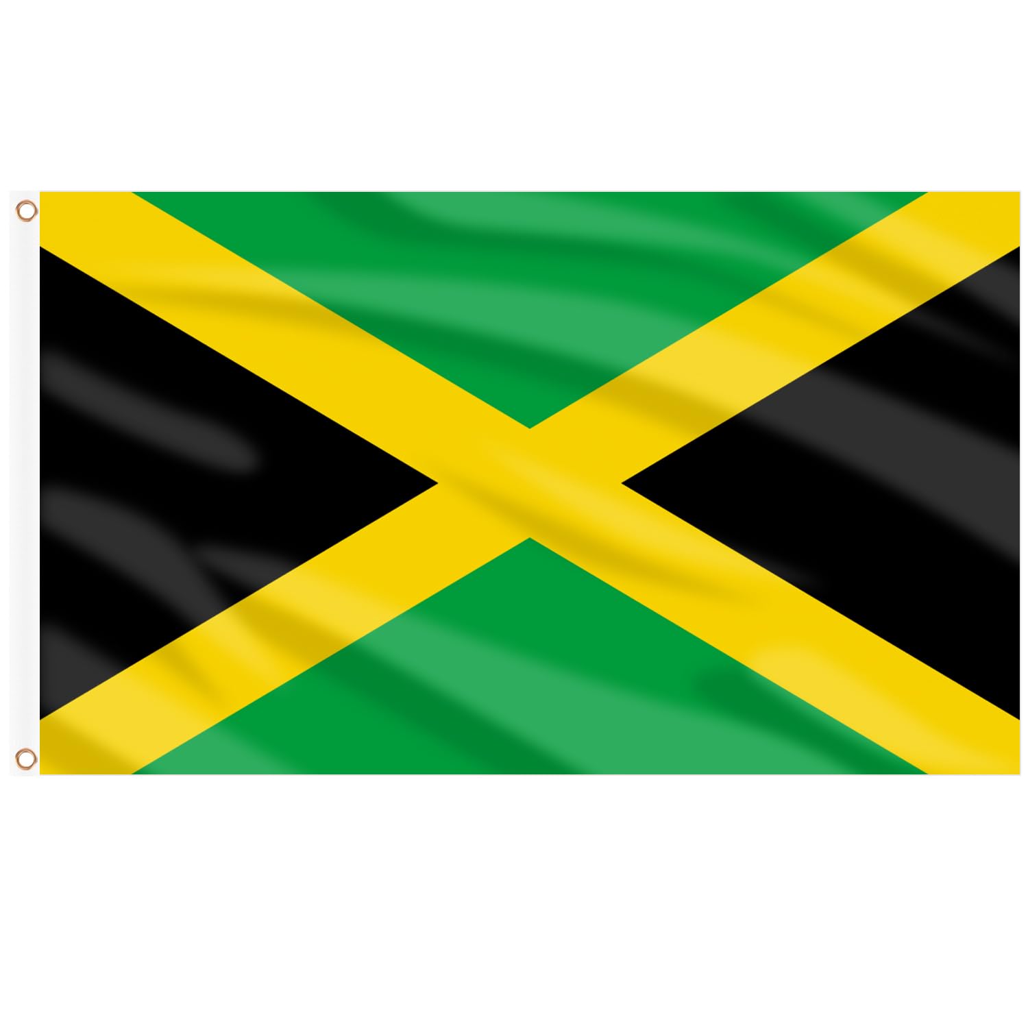 AhfuLife Jamaica flag 3x5 outdoor flag on flagpole for Jamaican celebrations