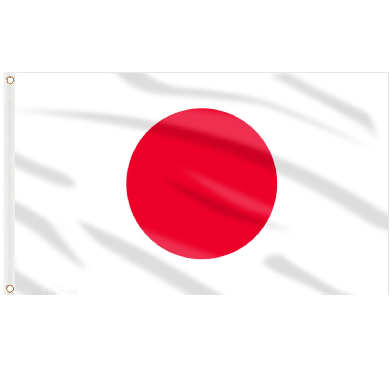 AhfuLife Japan flag 3x5 ft outdoors with durable fabric and vivid color.