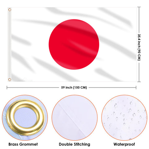 AhfuLife flag brass eyelets for easy outdoor hanging.