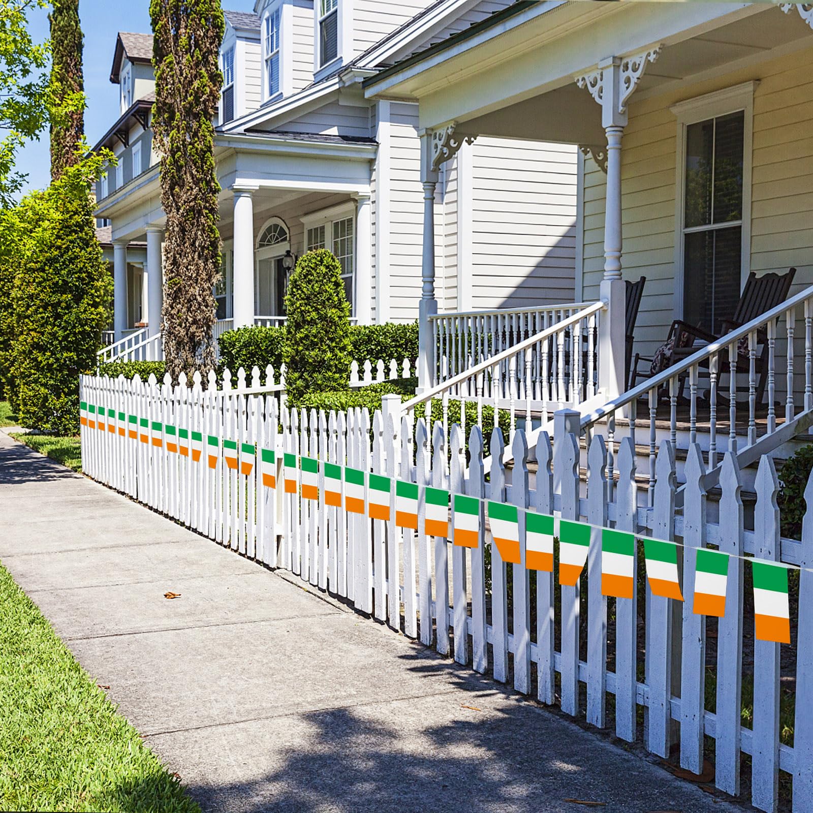 Long 33 ft bunting offers wide coverage for decor.