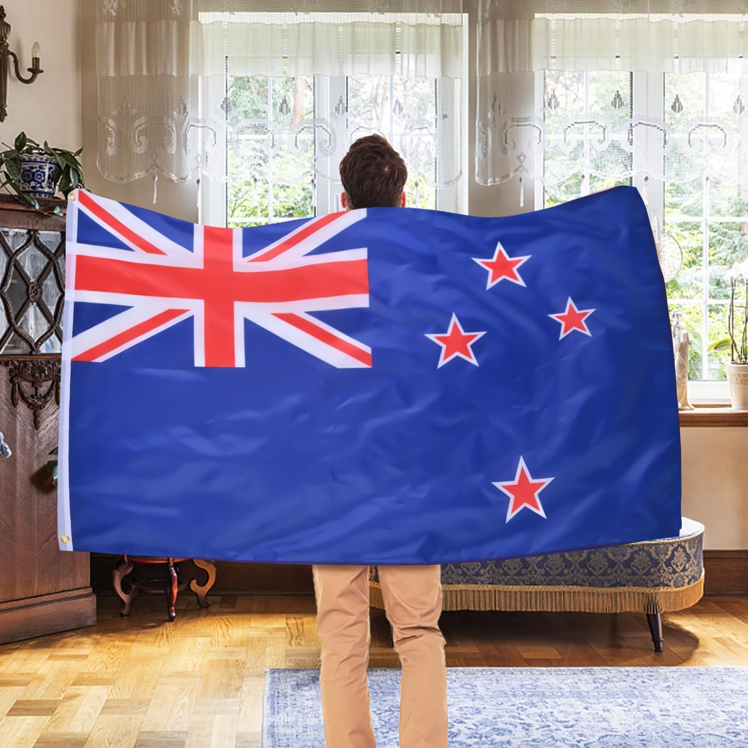 AhfuLife New Zealand flag 3x5ft wall or dorm hanging display