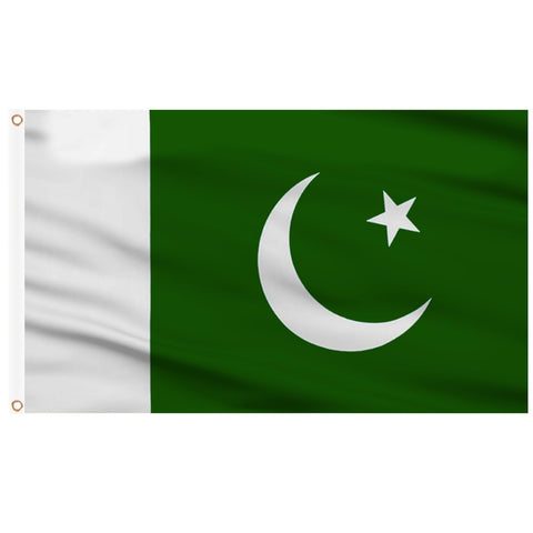 AhfuLife Pakistan flag 3x5 ft with brass eyelets for outdoor display