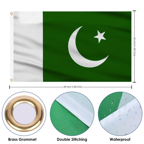 AhfuLife flag double-stitched edge with canvas header for durability