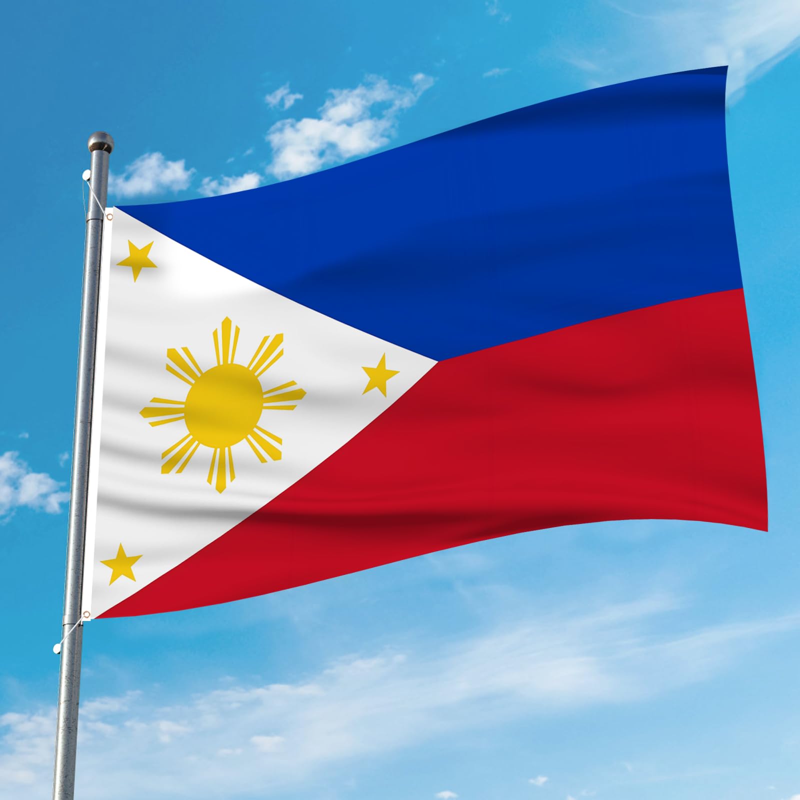 AhfuLife Philippines flag draped for World Cup and national events.