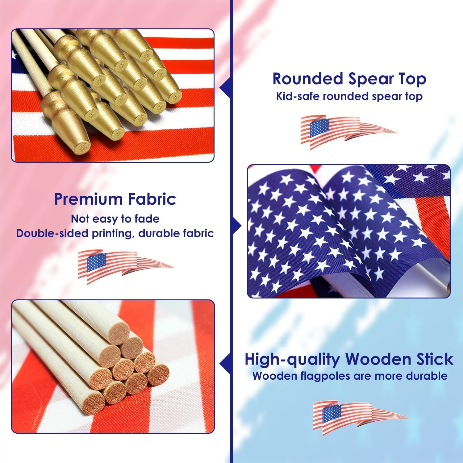 AhfuLife polyester flags resist fading for outdoor party enjoyment