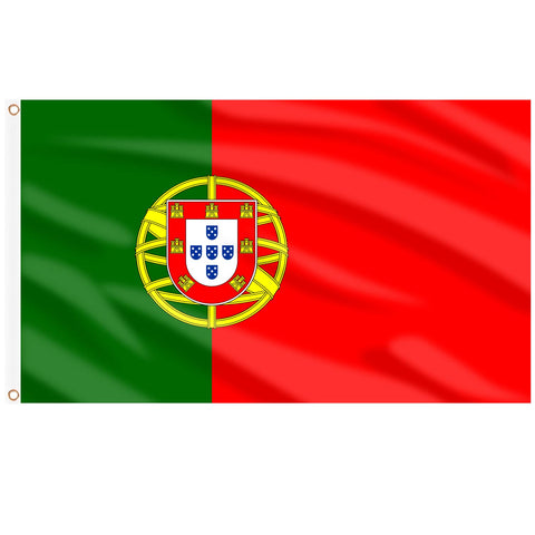 AhfuLife Portugal flag 3x5 ft outdoors, weatherproof for patios and balconies.