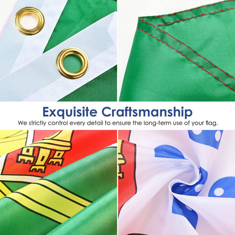 Double-stitched edge flag enhances outdoor durability and longevity.