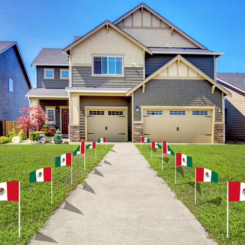 Round pole design on AhfuLife flags makes decorating simple and safe