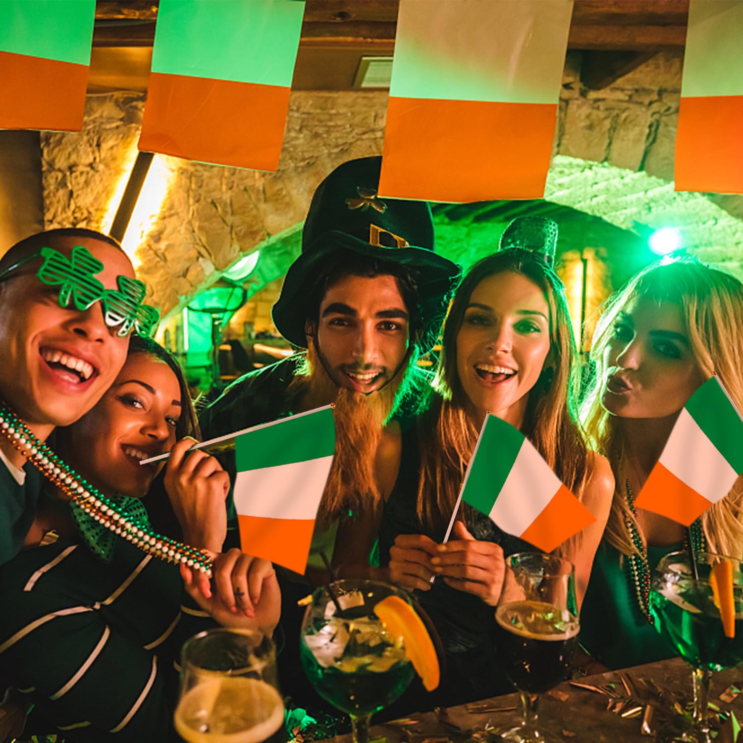 AhfuLife St Patrick's Day flags brighten any celebration decor.