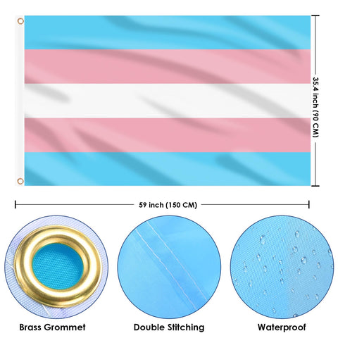 AhfuLife flag with brass eyelets for easy hanging at pride events.