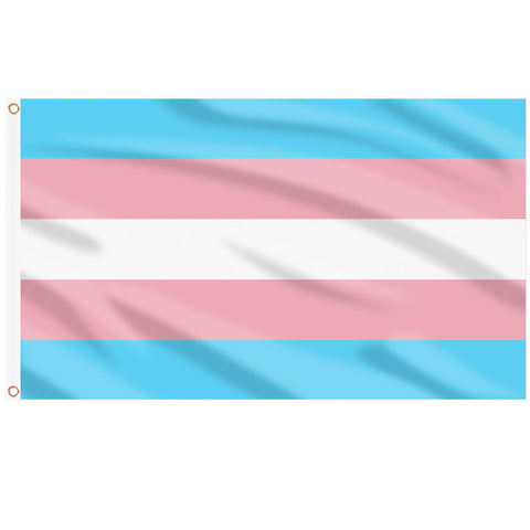 AhfuLife transgender flag 3x5 ft for outdoor display with durable fabric.
