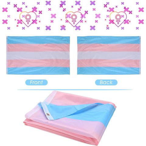 AhfuLife transgender flag suitable for weddings and party decor.