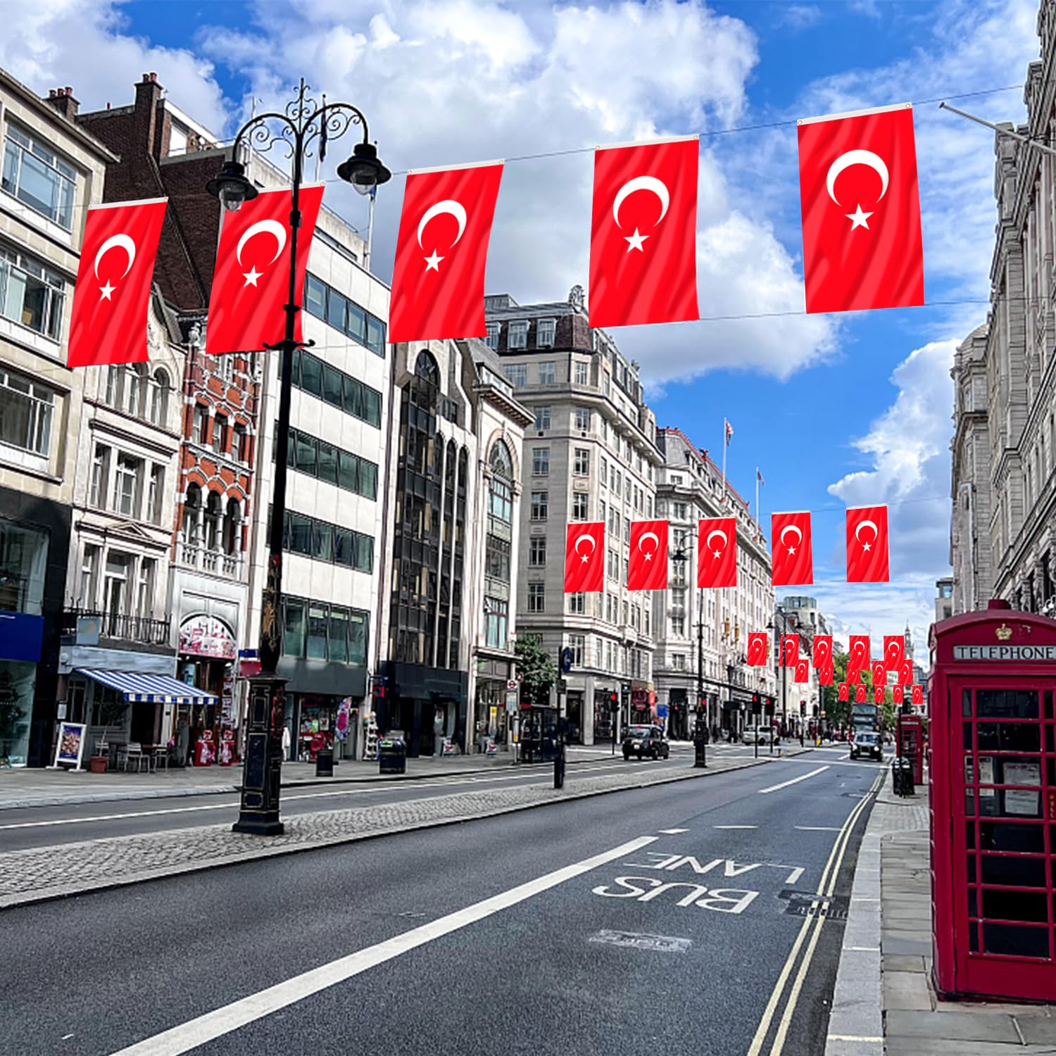 AhfuLife Turkey flag bright color printing for vivid national display.