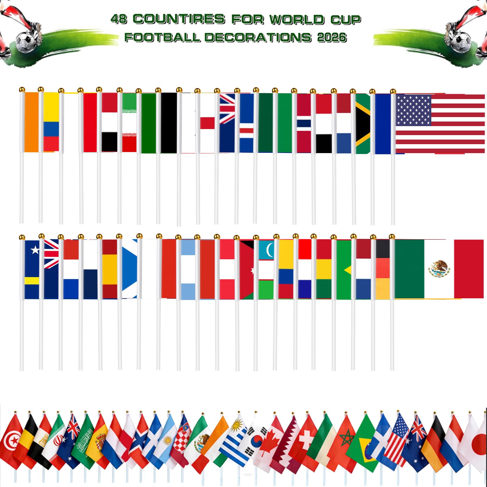 AhfuLife 30cm flag pole keeps banners steady during events