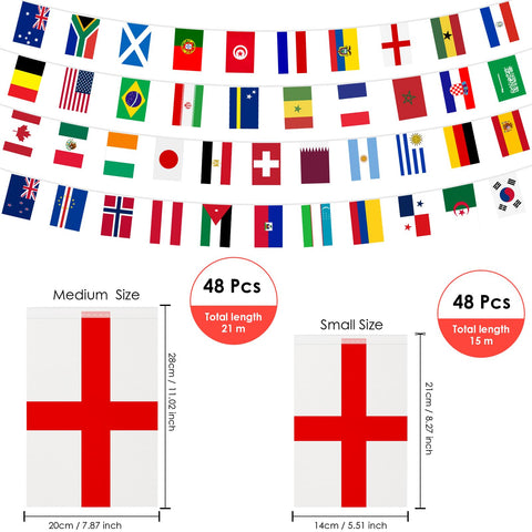 AhfuLife World Cup flags banner colorful flag details visible in outdoor gatherings.