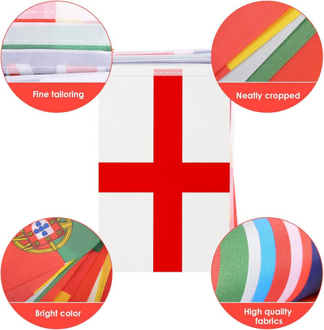 Durable polyester material of AhfuLife world flags banner for all weather