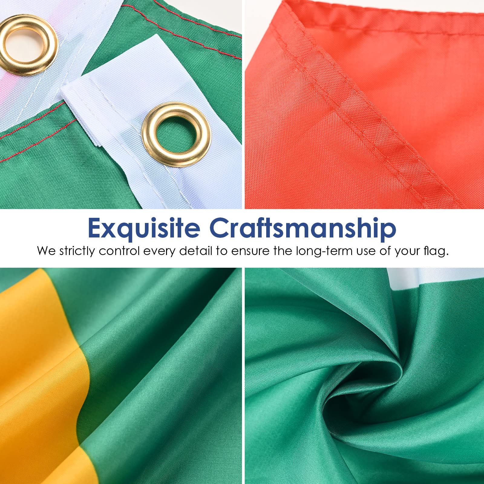 AhfuLife flag with brass eyelets ensures secure outdoor hanging and durability.