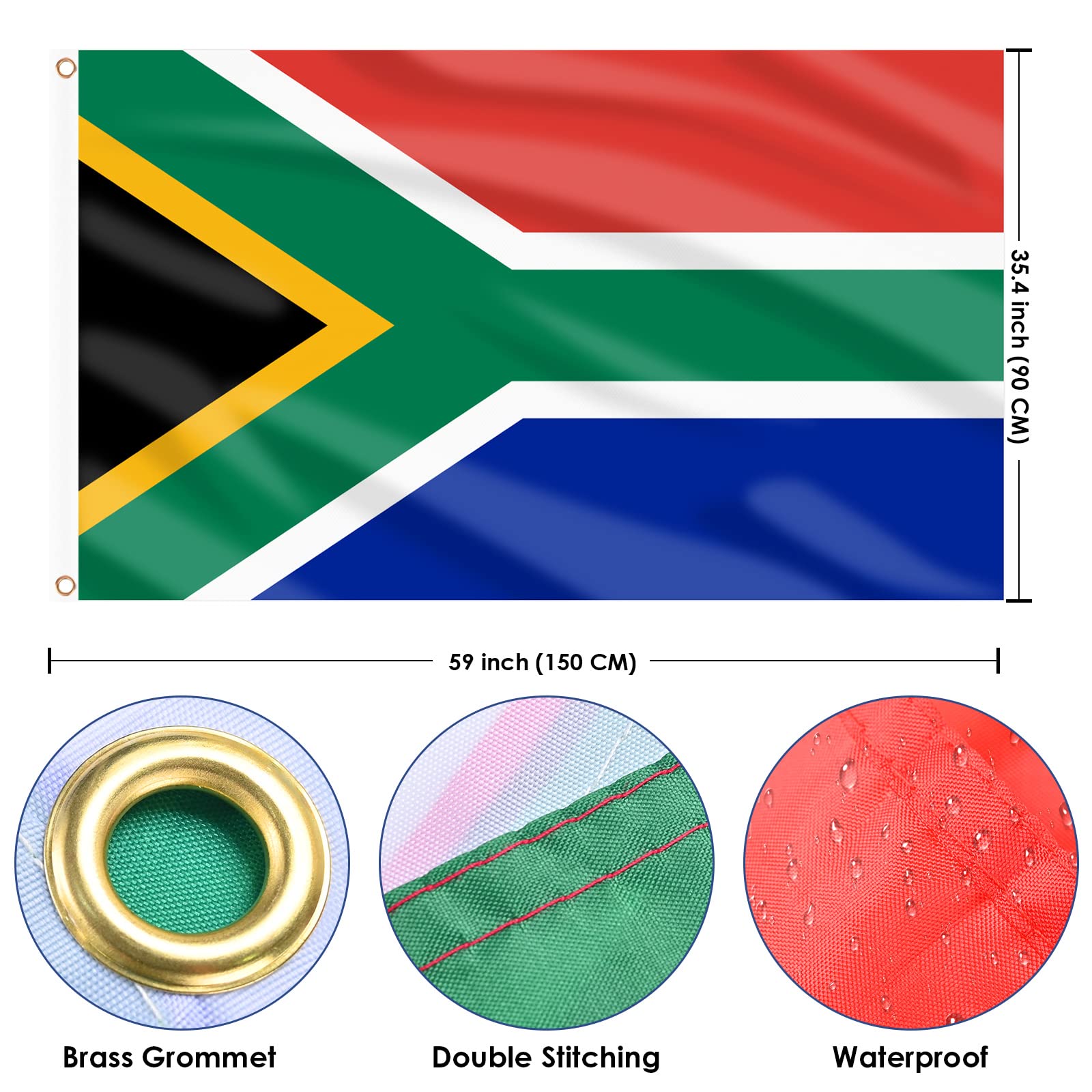 AhfuLife double-sided flag for clear visibility from all angles in events.