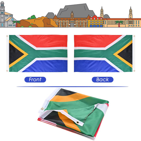 AhfuLife South Africa flag enhances party decorations at sports events.