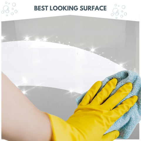 Before and after shine with Ahh-Some Polish shows dramatic surface improvement.