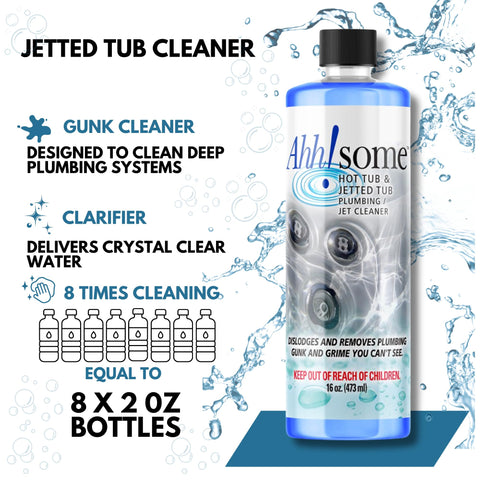 Ahh-Some septic-safe formula protects plumbing while cleaning hot tubs.