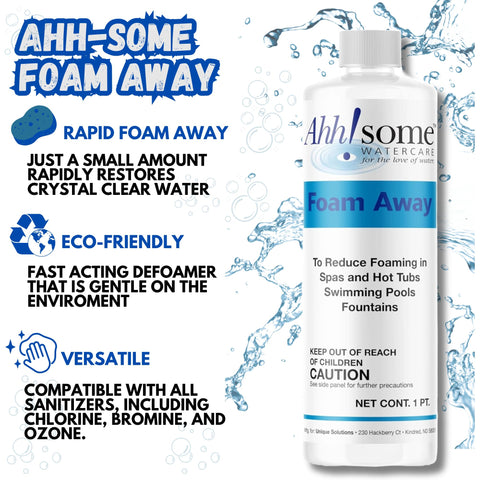 Ahh-Some Water Care foam eliminator pour action for fast foam control