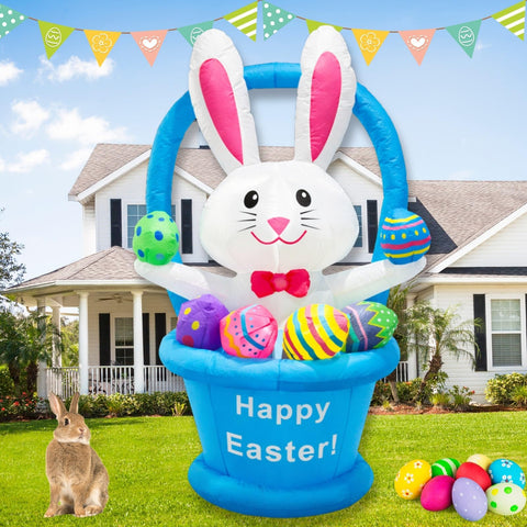 Ahititi Easter bunny 6ft inflatable for standout outdoor yard decor.