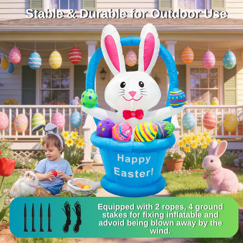 Ahititi Easter bunny built-in fan enables quick setup.