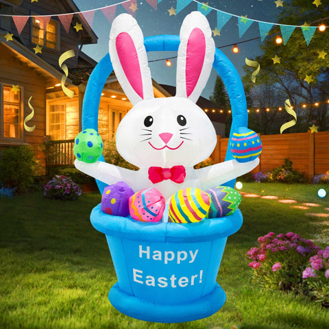 Ahititi Easter bunny night illumination creates festive ambiance.