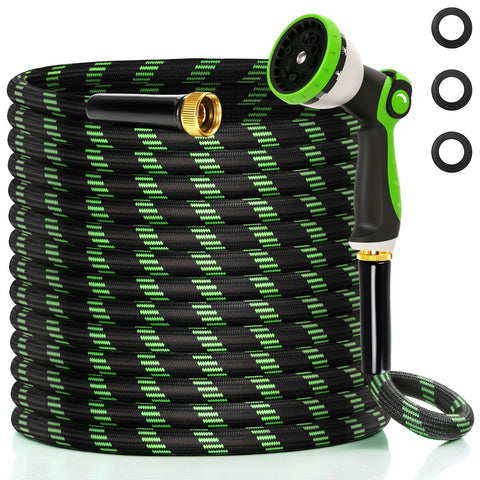 Ahititi garden hose 25ft ready for efficient yard watering.