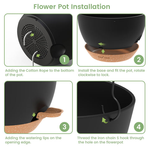 AHJZO 12-inch planter offers ample growing space
