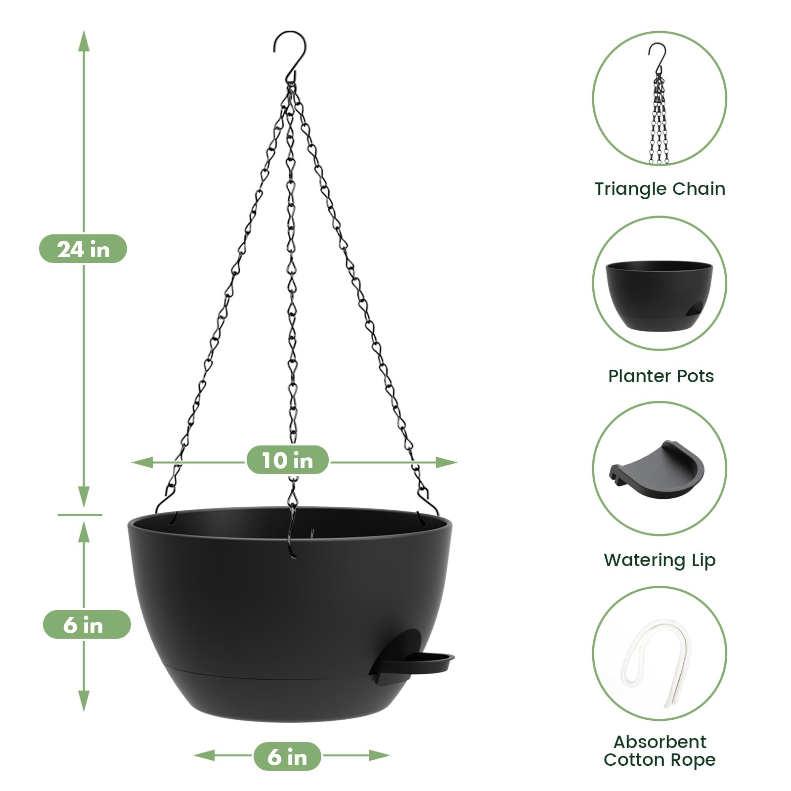 AHJZO triangular iron chain design adds sturdy, stylish support for vertical gardening