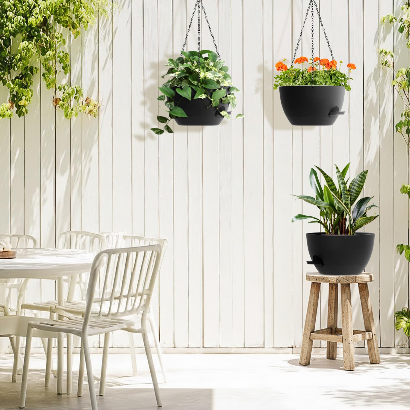AHJZO weather-resistant plastic construction withstands outdoor conditions while preserving appearance