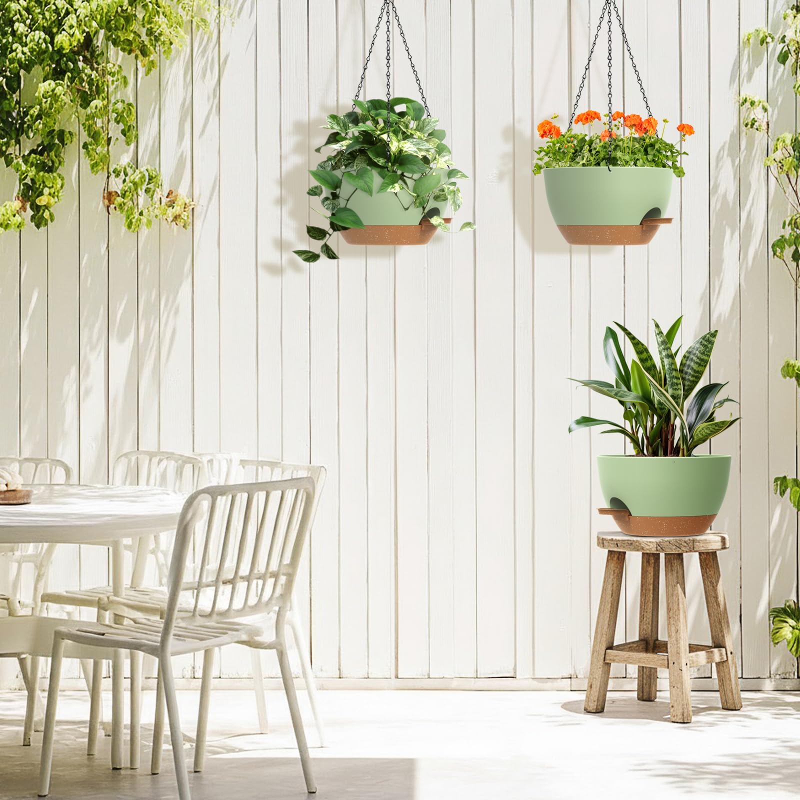 AHJZO weather-resistant plastic construction withstands outdoor conditions.