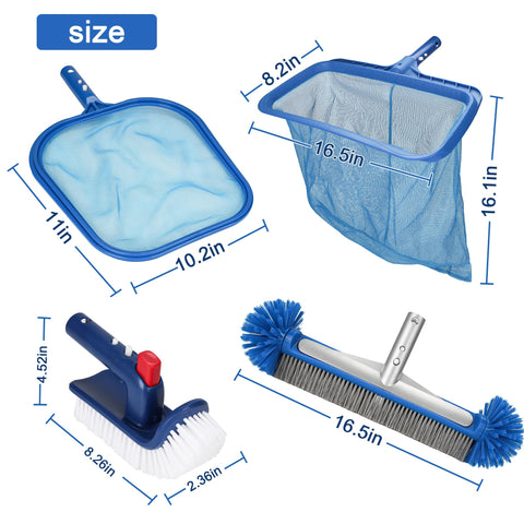 Ahomdoo half-depth skimmer net captures more debris per sweep
