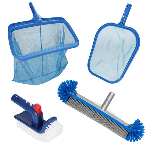 Ahomdoo pool cleaning kit: inclined-net for quick debris lift from pool floor