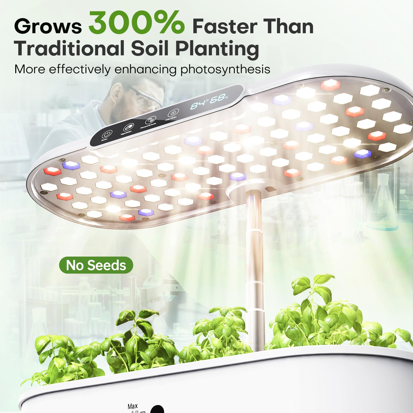Ahopegarden 5L water tank with level indicator ensures consistent hydration